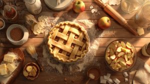 Ароматний пиріг яблучний, приготований за домашнім рецептом.