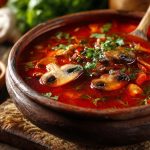 Борщ український з грибами