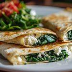Кесаділья з сиром та шпинатом