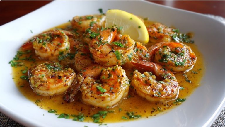 Креветки у часниковому соусі — Морепродукти
