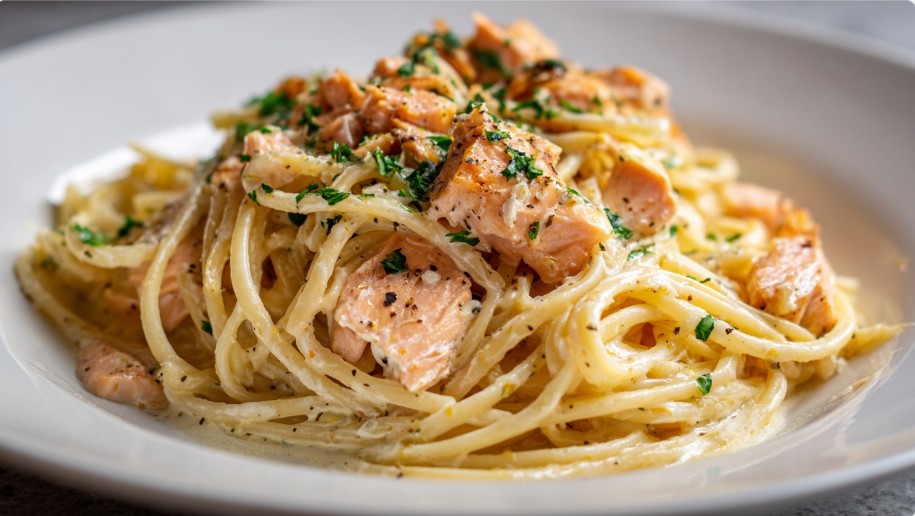 Класична паста з лососем у легкому вершковому соусі — популярний рецепт.