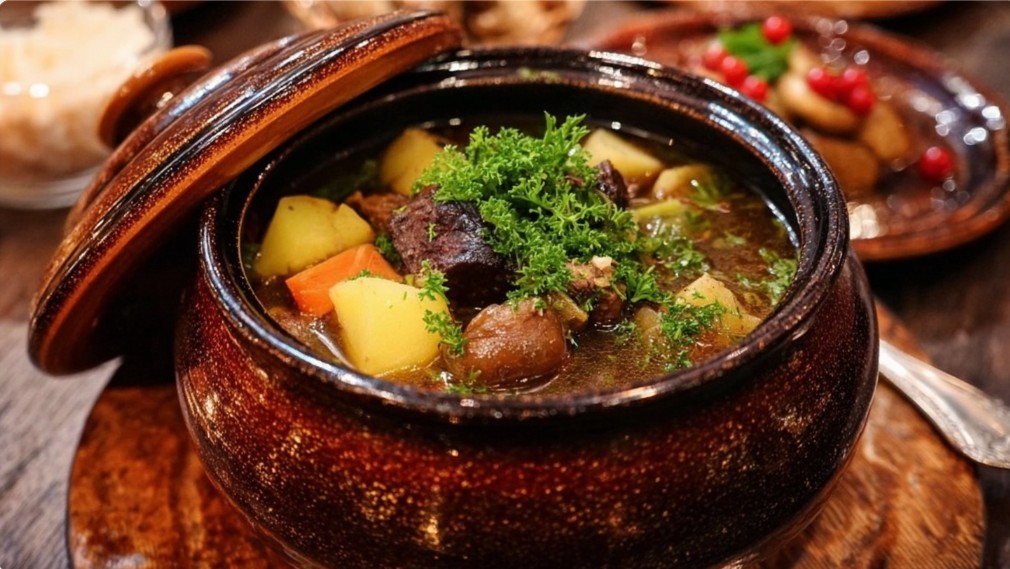 Тушкована картопля з яловичиною та морквою — печеня по-домашньому рецепт