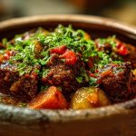 Тушкована картопля з м’ясом