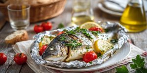 Печена риба з лимоном
