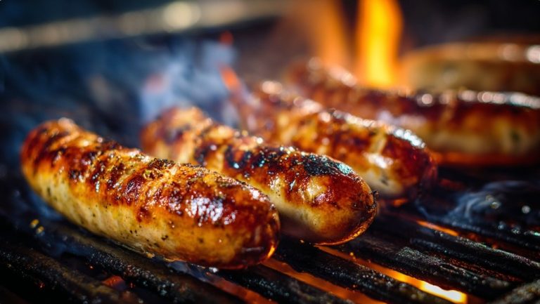 Ковбаски на грилі — гриль