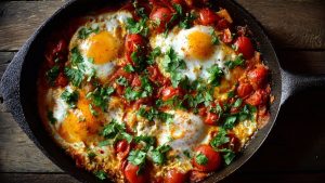 Яєчня з помідорами (шакшука light)